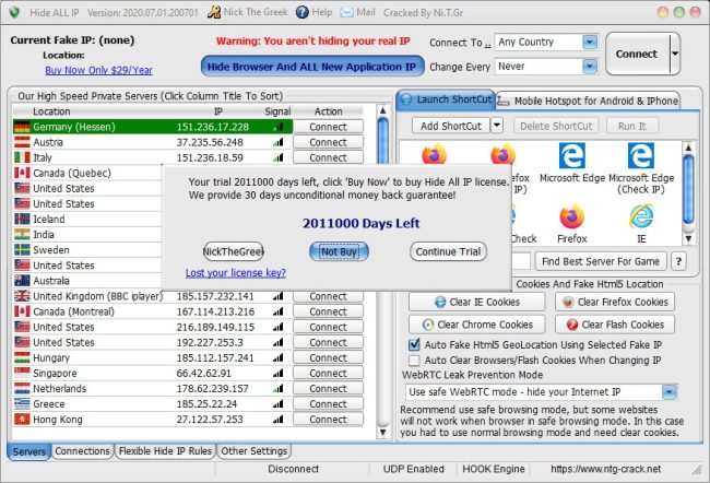 Hide All IP 2023.3.16 Crackeado + License Key Full PT-BR Screenshot