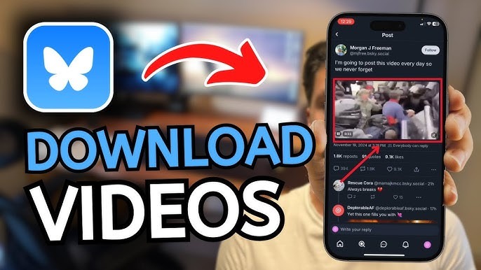 Bluesky Video Downloader Grátis Português